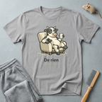 T-shirt Illustration mignonne Vache Lounge —  “De rien”