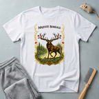T-shirt Cerf «Majesté Boréale» — T-shirt graphique élan style forêt vintage 🦌🌲