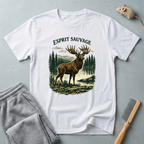 T-shirt Élan « Esprit Sauvage » — T-shirt graphique élan style nature vintage 🦌🌲