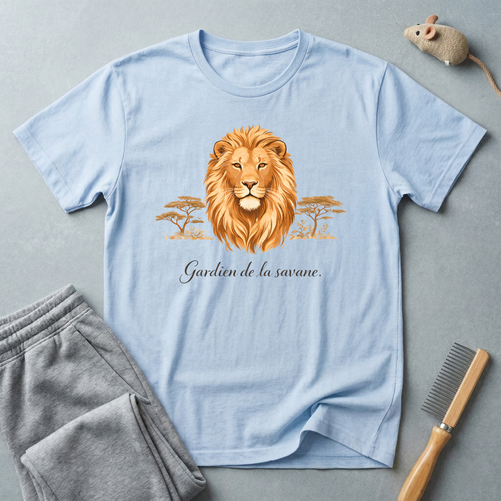T-shirt Tête de Lion – T-shirt graphique faune « Gardien de la savane »