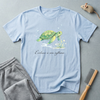 T-shirt aquarelle Tortue marine — T-shirt océan «Évoluer à son rythme.»