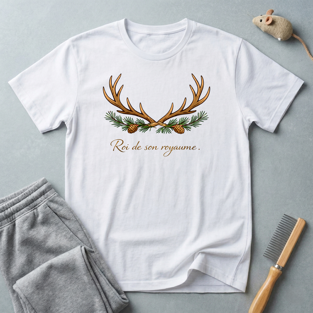 T-shirt de Noël bois de renne — «Roi de son royaume»