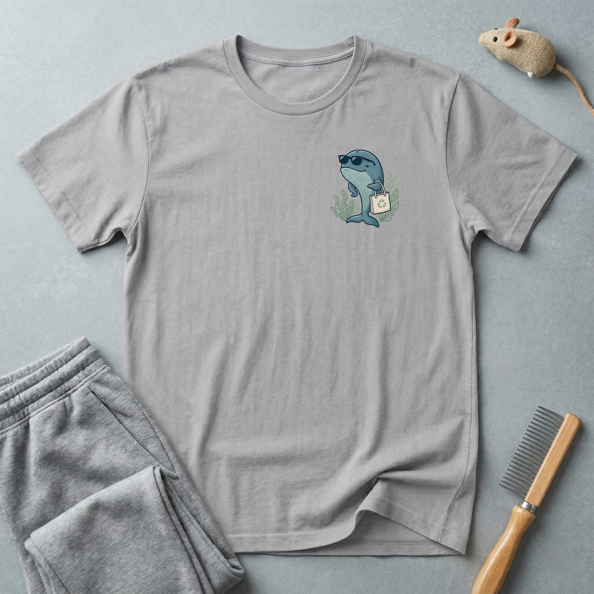 T-shirt Petite Baleine floral — T-shirt animal marin mignon