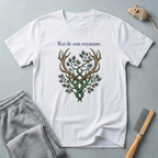 T-shirt — «Roi de son royaume» — T-shirt graphique cerf aux bois en forme d’arbre
