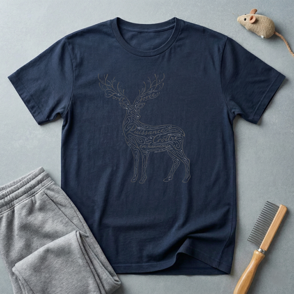 T-shirt Cerf Calligraphie