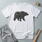 T-shirt typographie Ours — T-shirt graphique nature Ours Calligraphie
