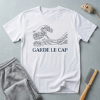 T-shirt Vague «Garde le cap» — T-shirt graphique nautique minimaliste