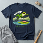 "Hop To It" Frog T-Shirt — Playful Graphic T-Shirt with Lily Pad