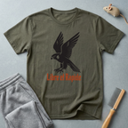 T-shirt graphique avec aigle — «Libre et rapide»