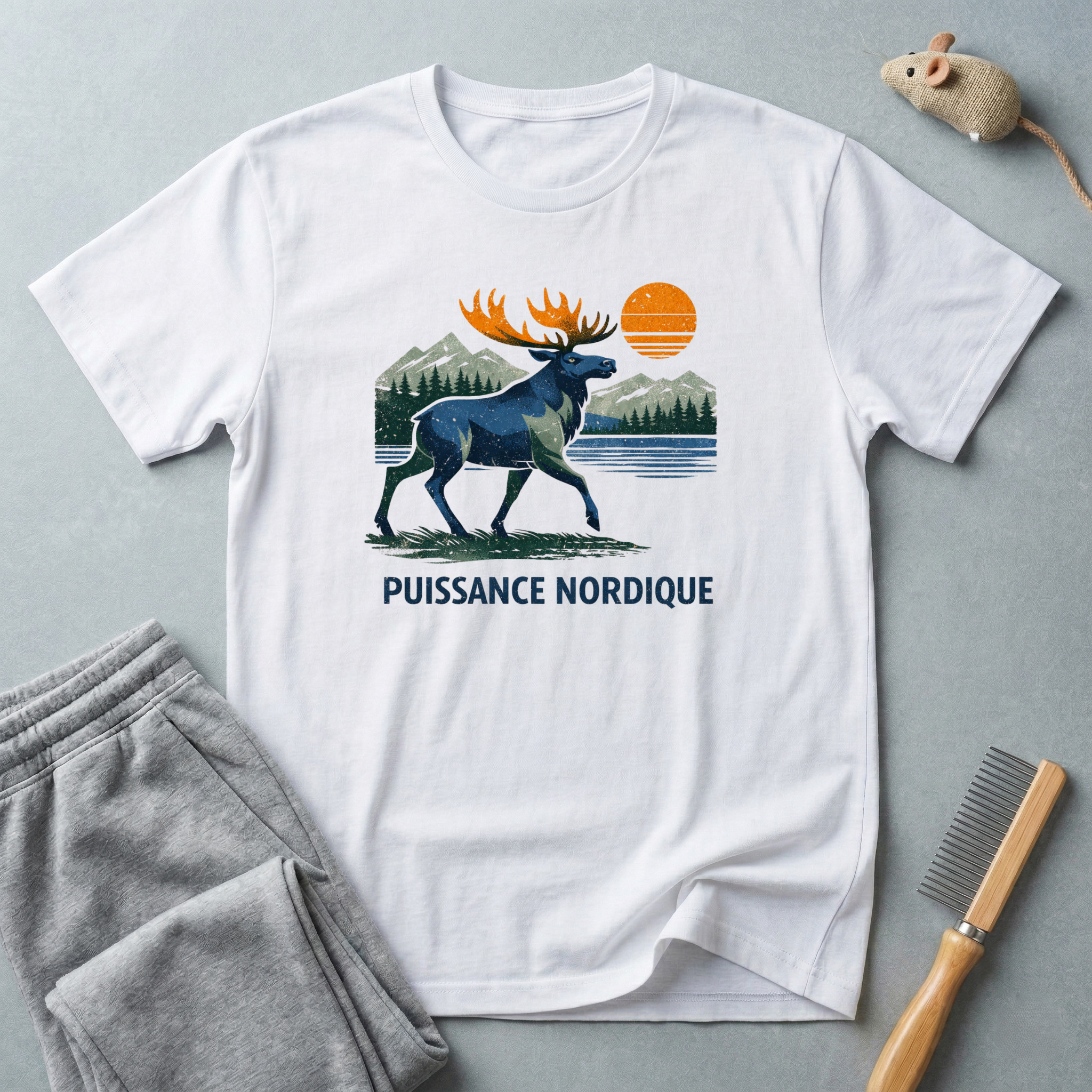 T-shirt Élan «Puissance Nordique» 🦌🌄