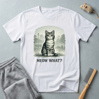 Cute Vintage Cat T-Shirt — “Meow What?”