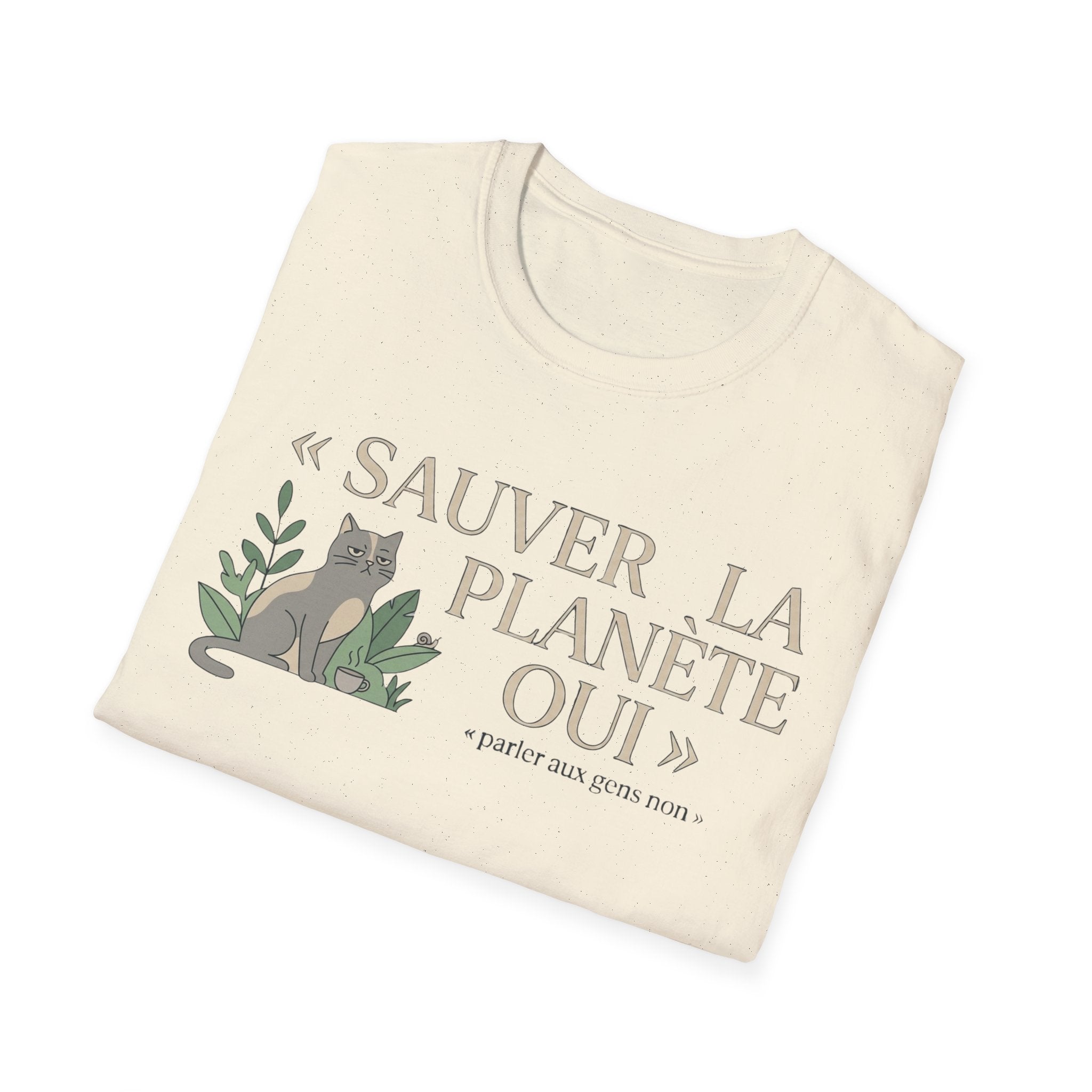 T-Shirt — "Sauver la Planète Oui" Eco Plant Graphic Tee