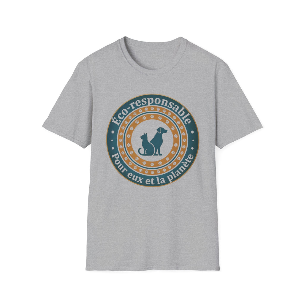 Eco-Responsible Pet T-Shirt — "Eco-responsible for them and the planet"