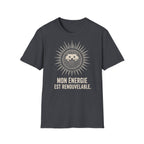 T-shirt Hérisson et énergie renouvelable — « Mon énergie est renouvelable » — T-shirt graphique écoresponsable