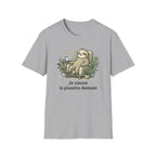 Sloth Eco T-Shirt — "Je sauve la planète demain" Cute Sustainable Vibe Tee