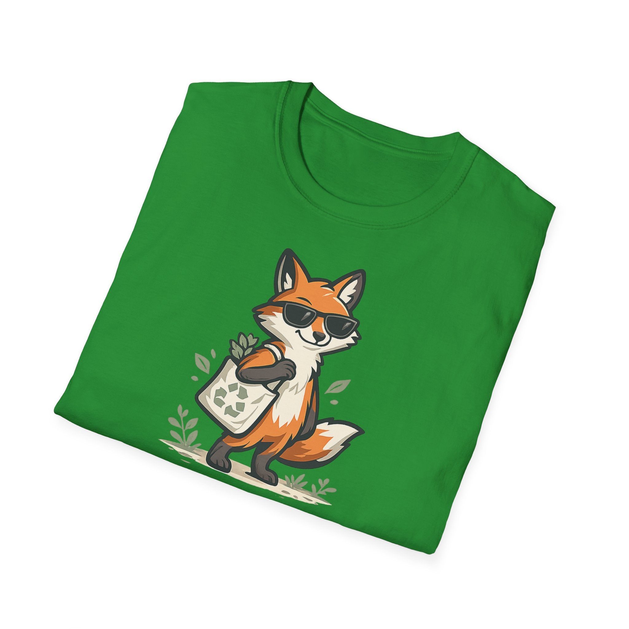 Fox Illustration T-Shirt — "Durable Mais Méfiant" Cute Fox Graphic Tee
