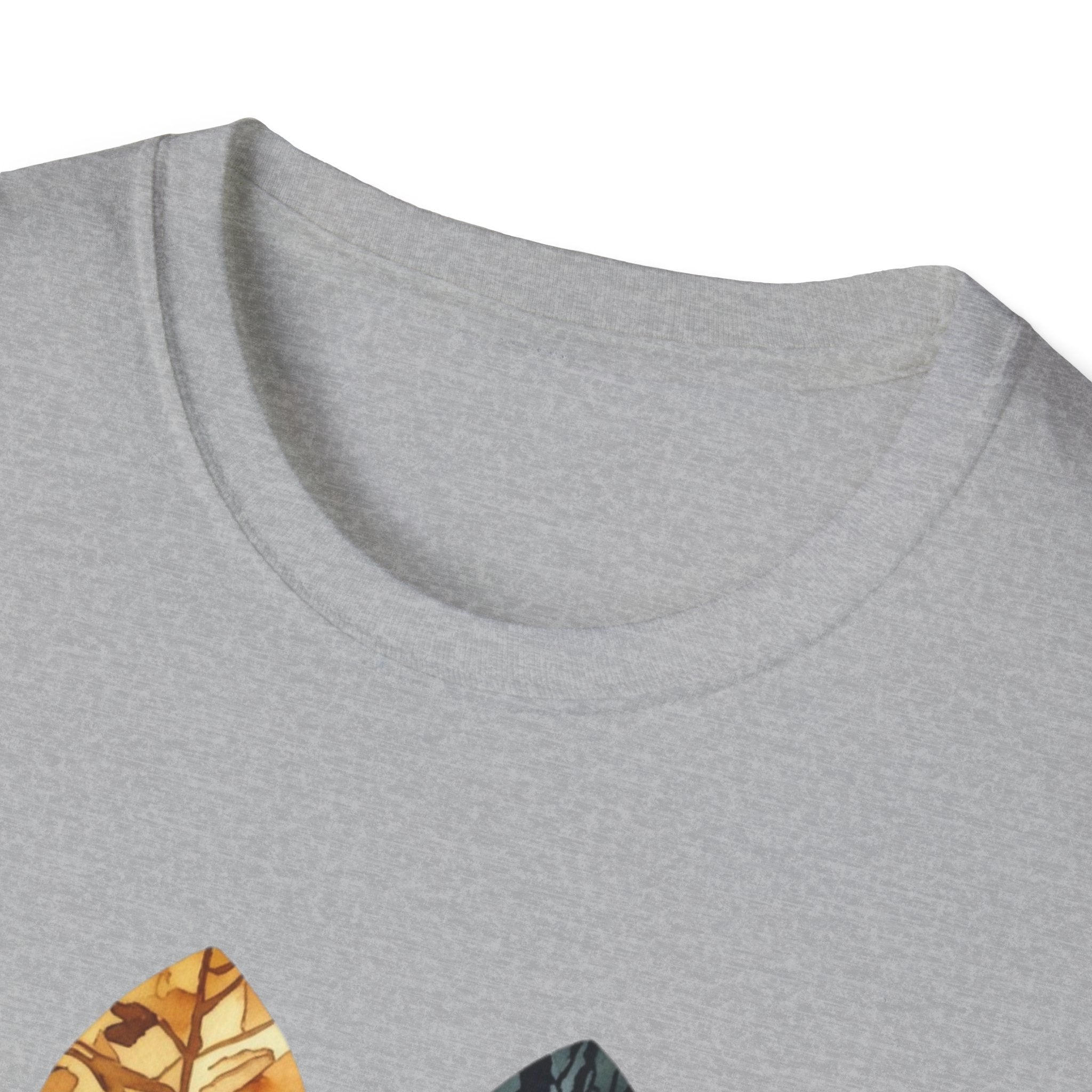 Nature Paw Print T-Shirt — Colorful Leaf & Stone Paw Design