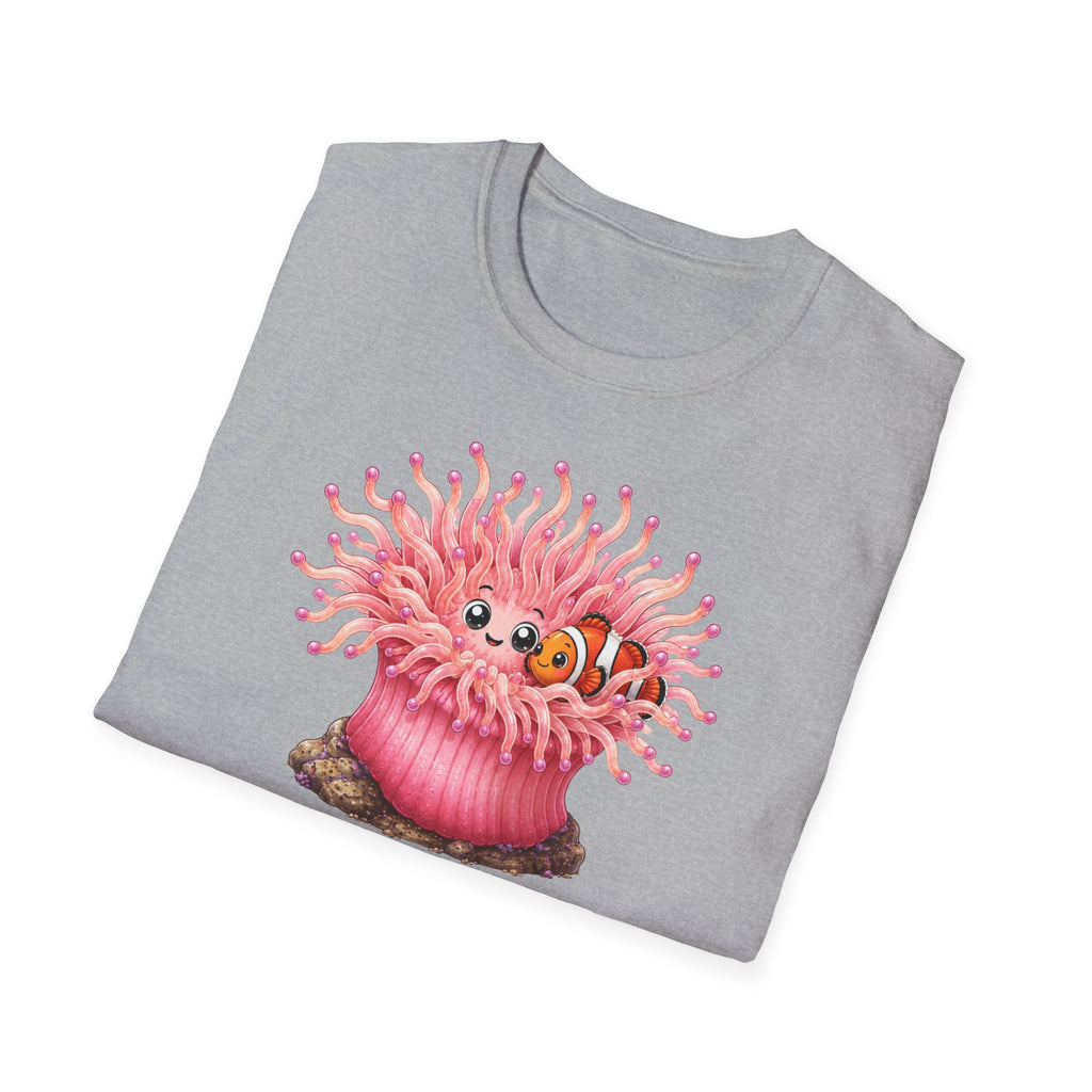 T-shirt créature mignonne Anémone de mer — « Je pique tout ce qui me touche. Sauf lui. »
