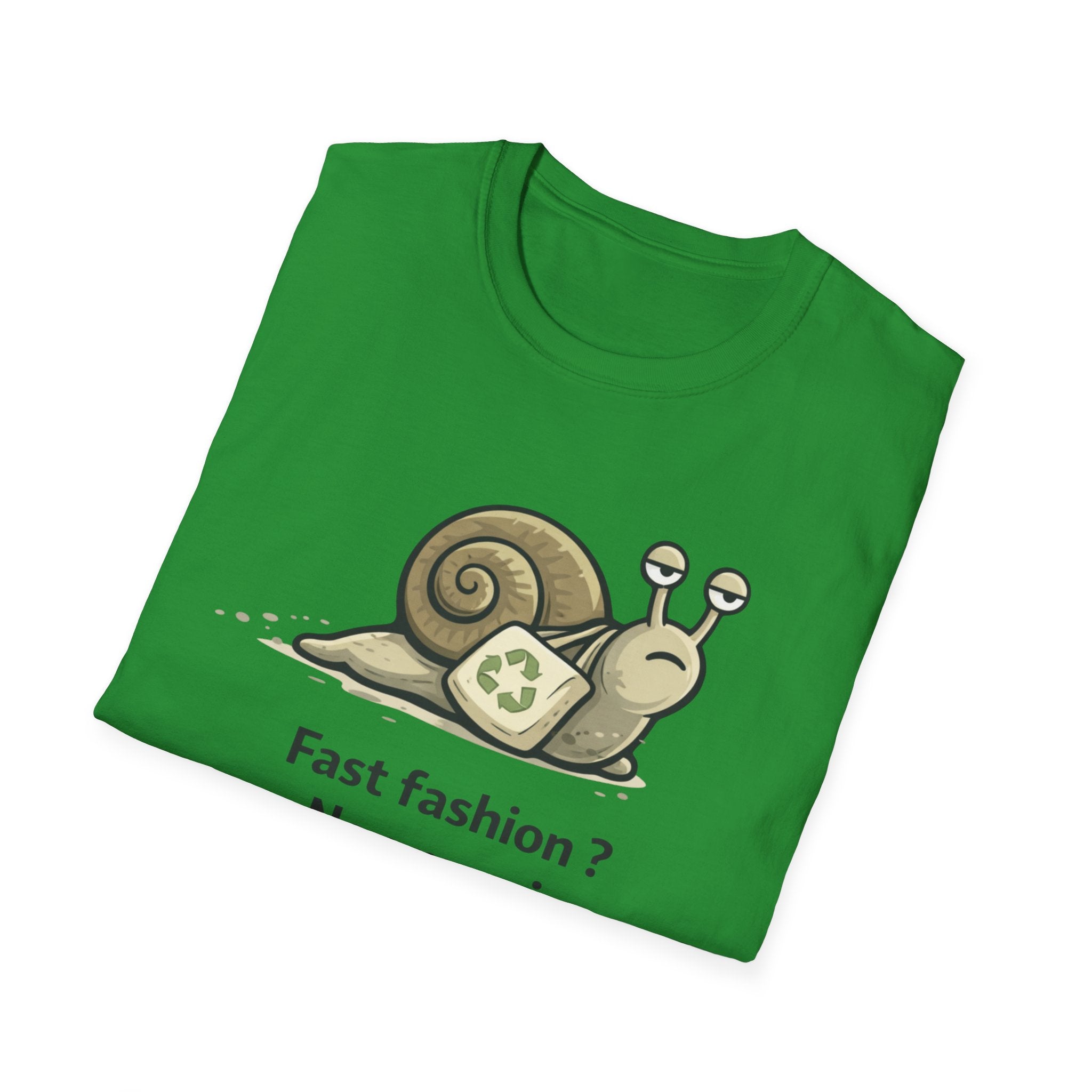 Eco Snail T-Shirt — "Fast fashion? Non merci" Sustainable Fashion Tee