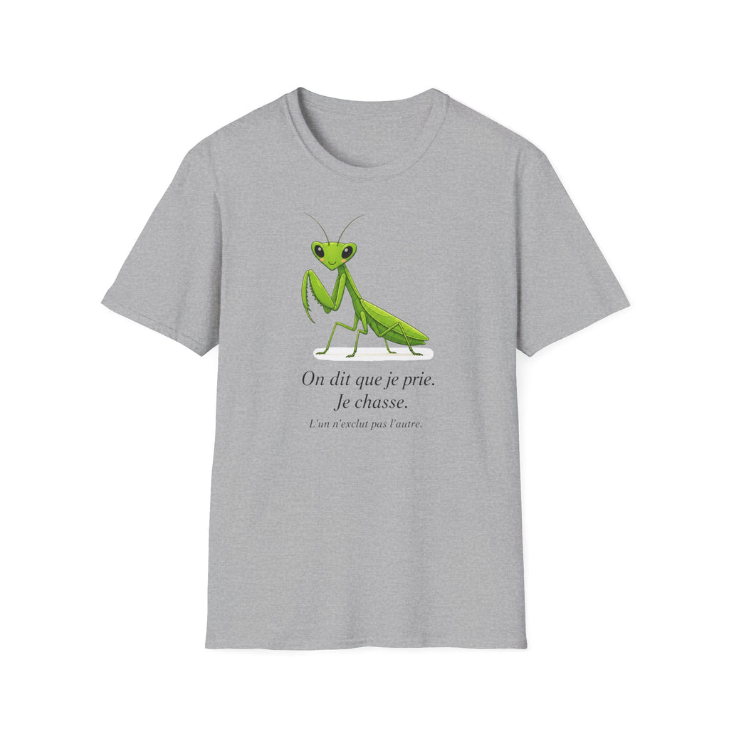 T-shirt Mante religieuse — Illustration d'une jolie mante religieuse verte