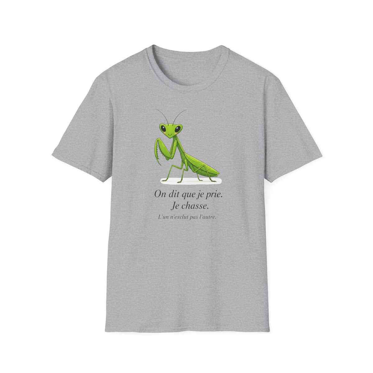 T-shirt Mante religieuse — Illustration d'une jolie mante religieuse verte