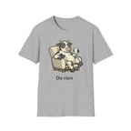 Cow Lounge T-Shirt — Cute Relaxing Cow Illustration with “De rien” Text
