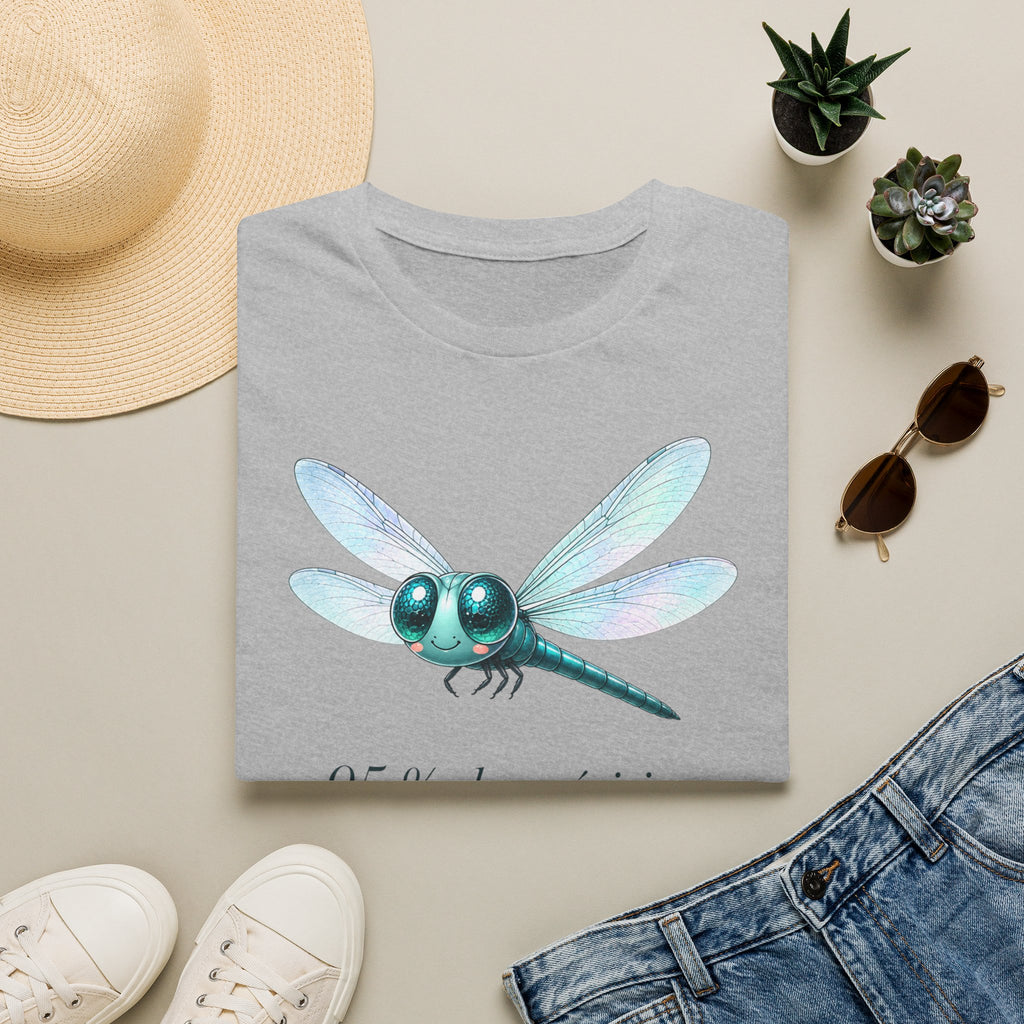 T-shirt illustré avec libellule — « 95 % de précision »