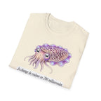 T-shirt illustré avec une seiche — « Je change de couleur en 200 millisecondes »