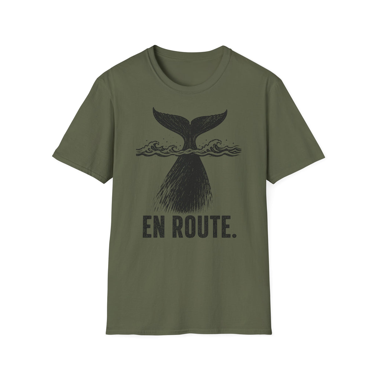 Whale Tail 'En Route' T-Shirt — Nautical Travel Graphic Tee
