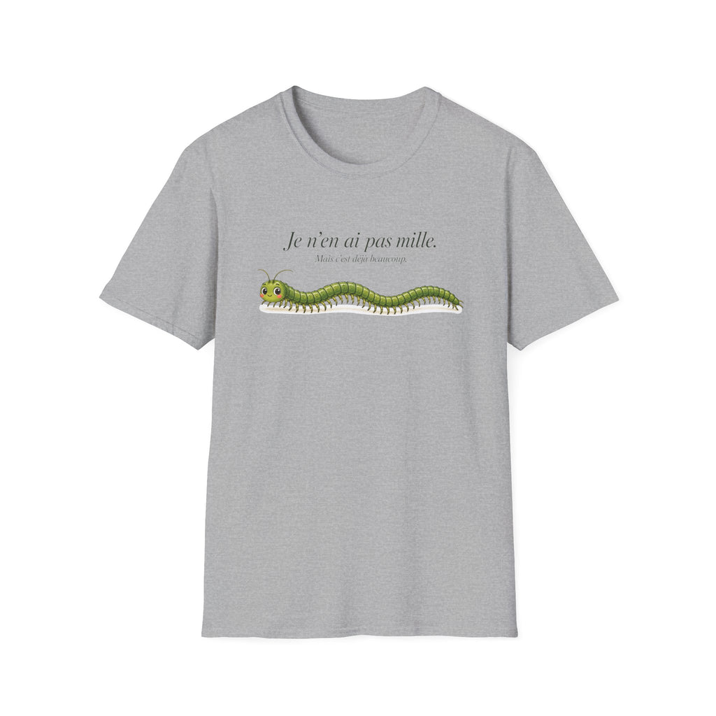 T-shirt graphique avec mille-pattes — « Je n’en ai pas mille »