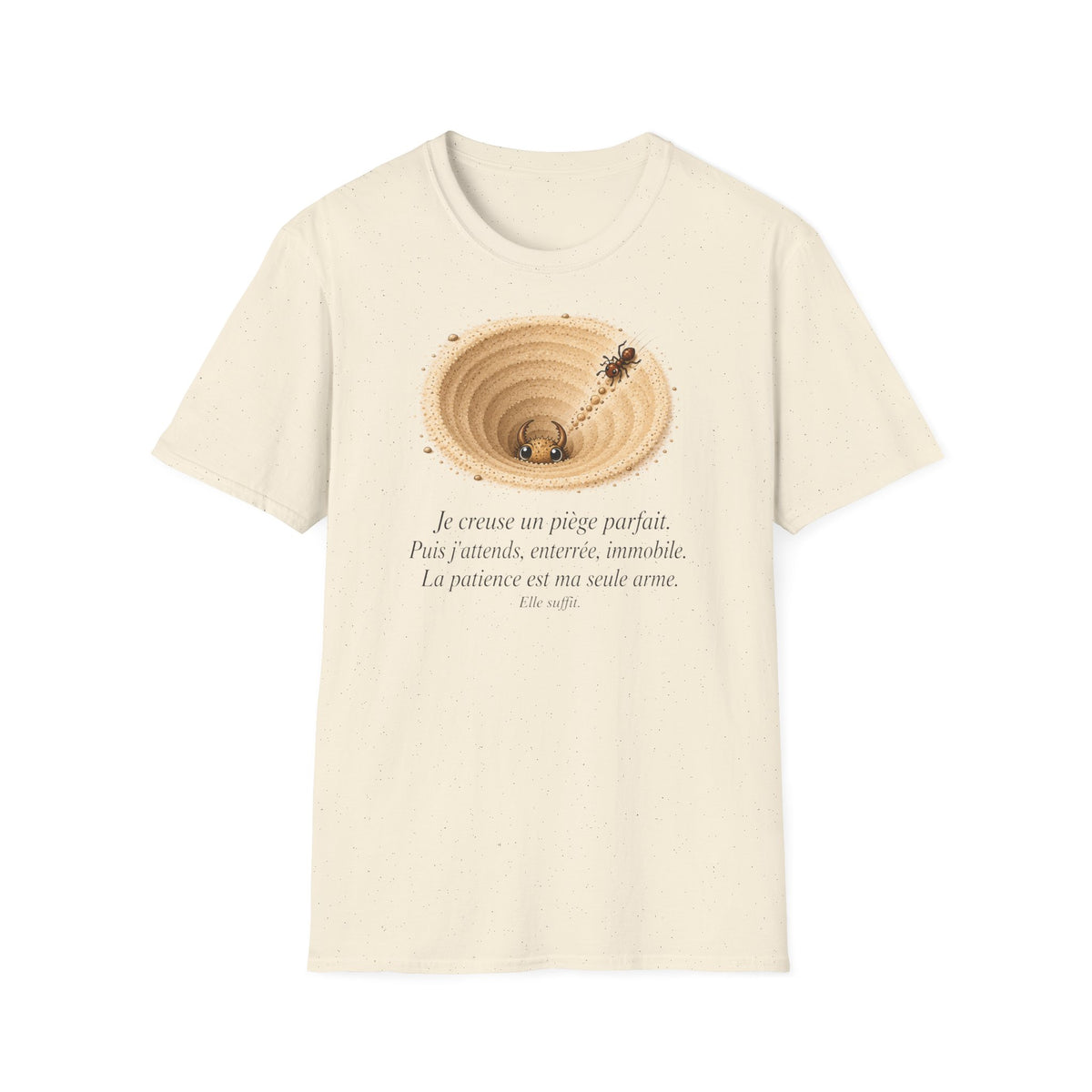 T-shirt — Illustration d’un piège à sable avec « Je creuse un piège parfait »