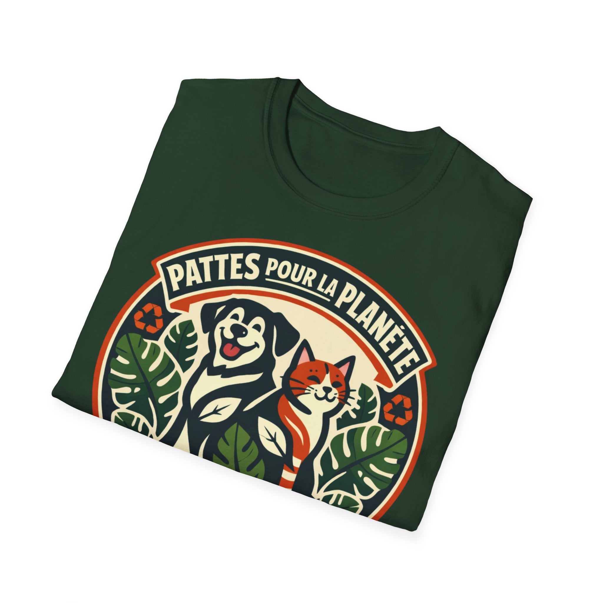 T-Shirt — "Pattes Pour La Planète" Eco Pet Rescue Tee (Adopte • Réutilise • Aime)