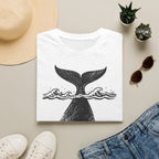 Whale Tail 'En Route' T-Shirt — Nautical Travel Graphic Tee