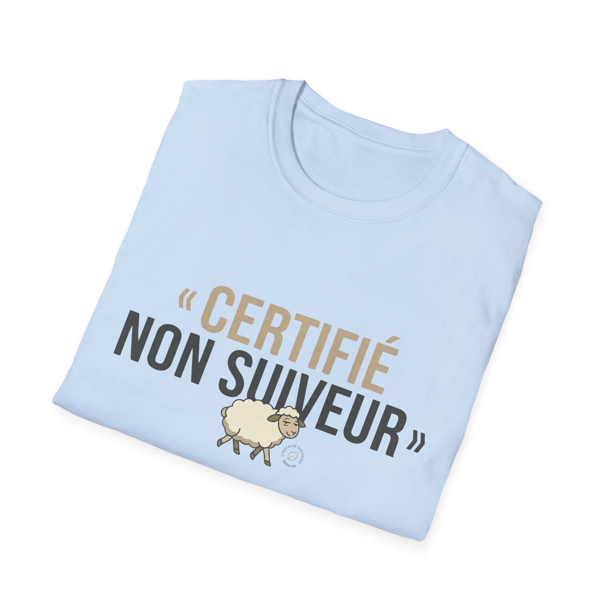 T-Shirt — "Certifié Non Suiveur" Goat Graphic
