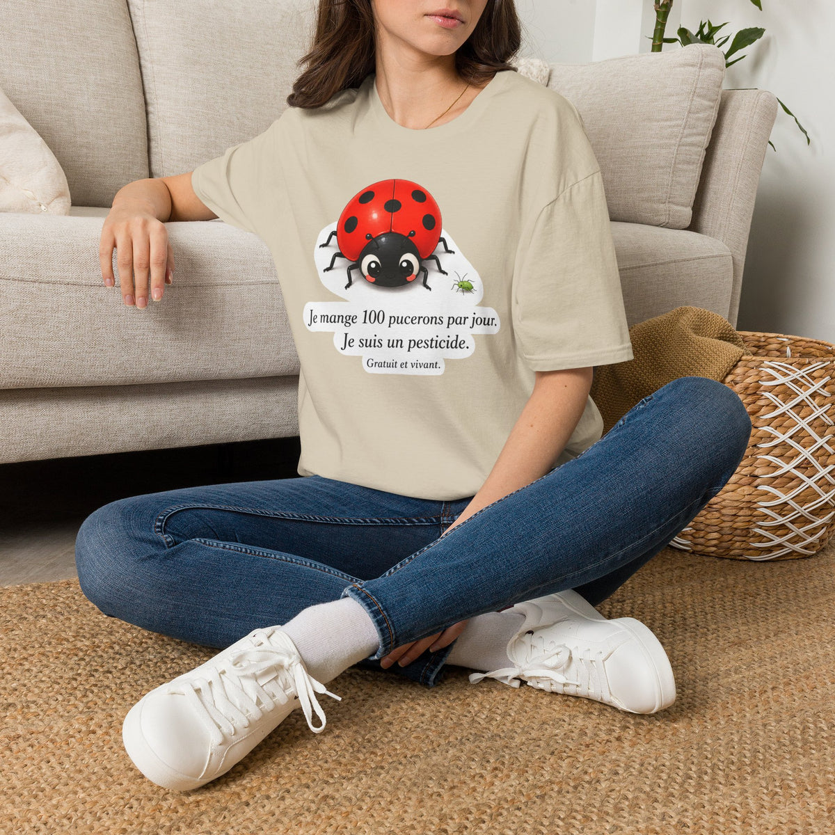 T-shirt Coccinelle — « Je mange 100 pucerons par jour »