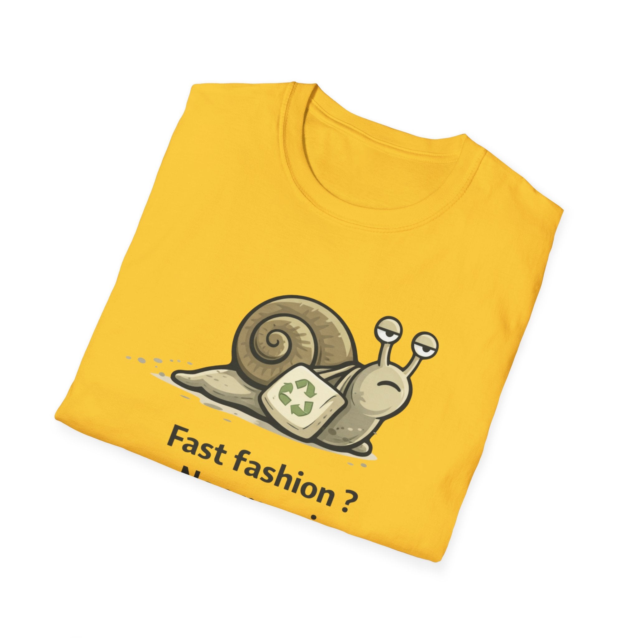 Eco Snail T-Shirt — "Fast fashion? Non merci" Sustainable Fashion Tee