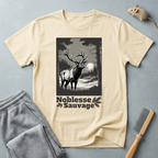 T-shirt graphique nature élan — T-shirt outdoor «Noblesse Sauvage»