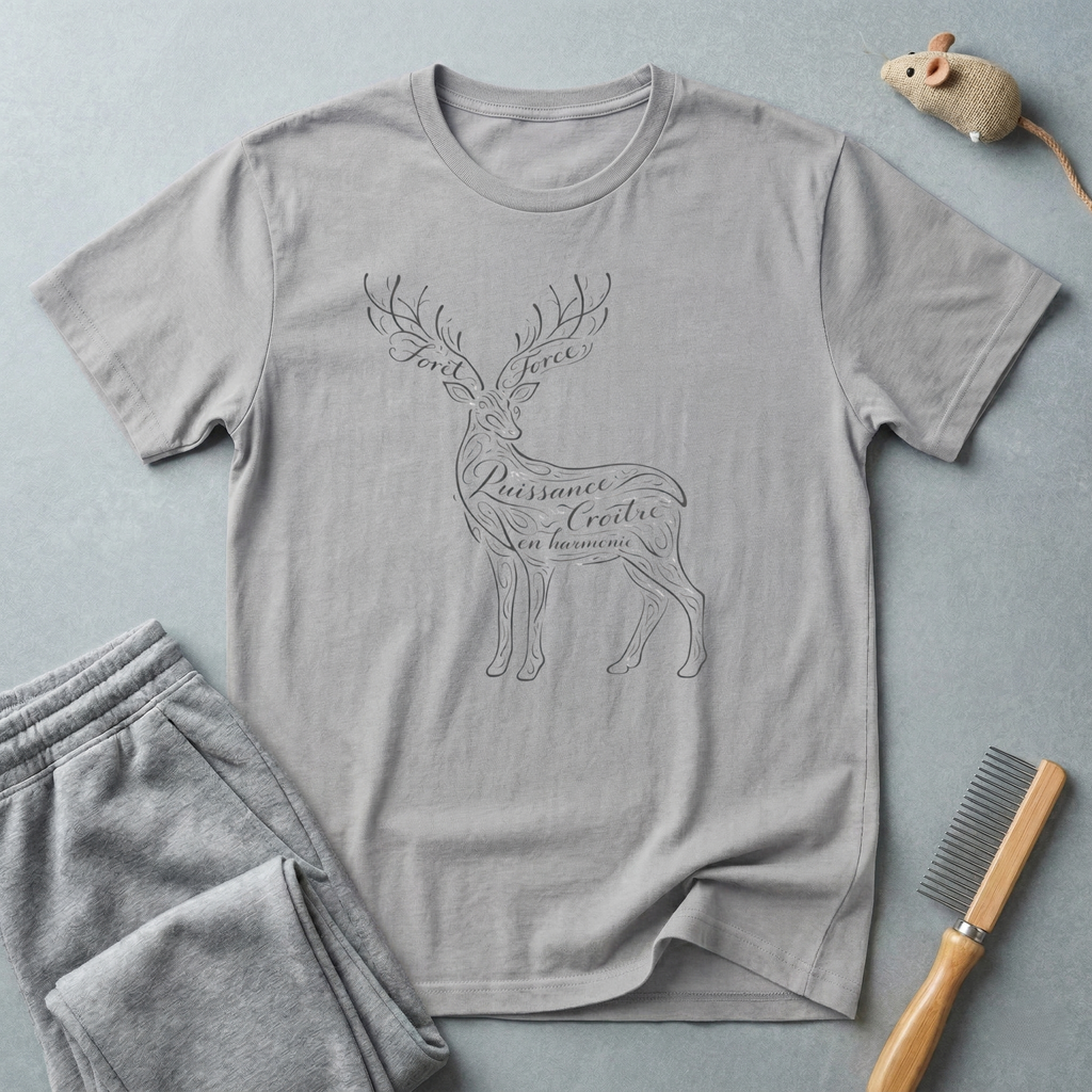 T-shirt Cerf Calligraphie