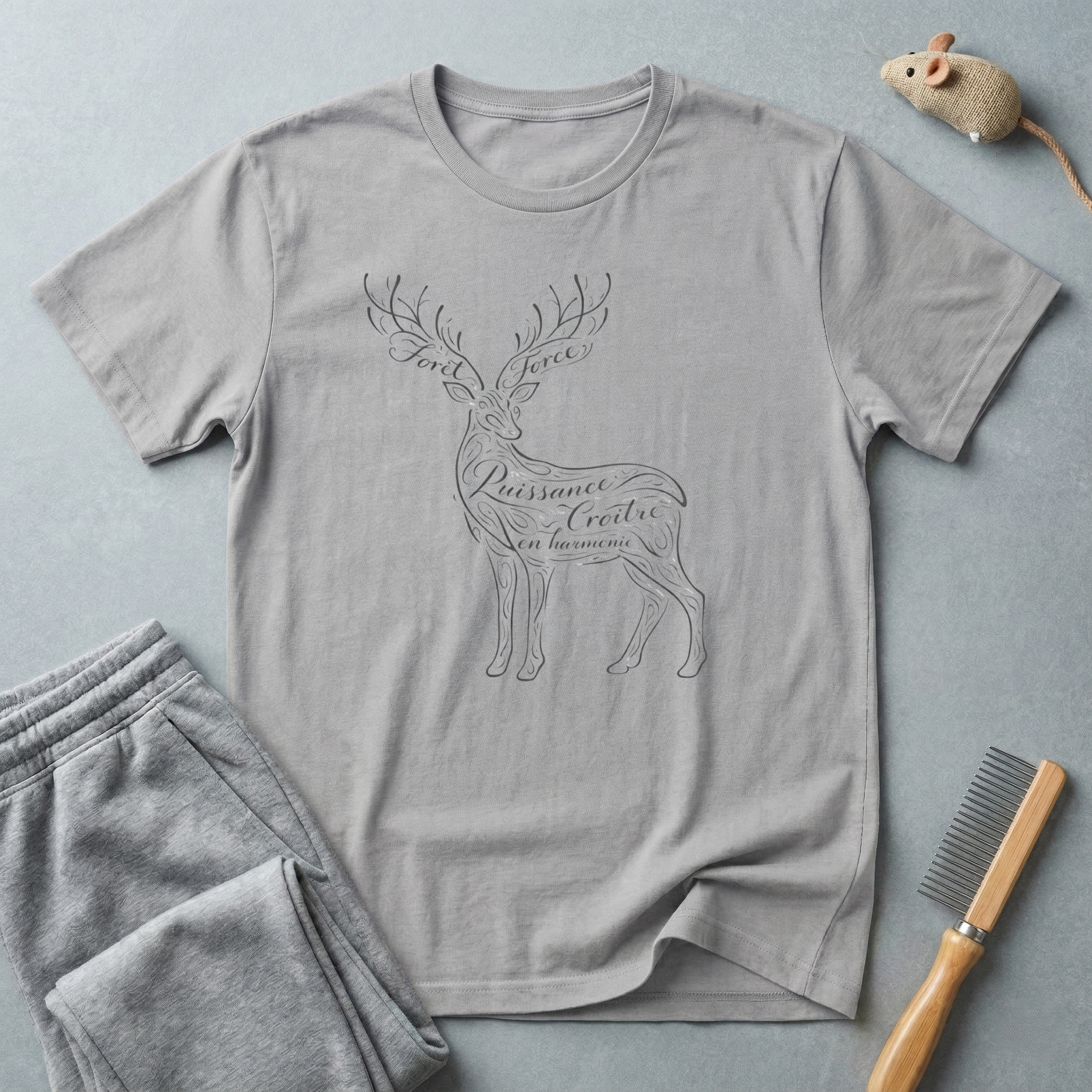 T-shirt Cerf Calligraphie