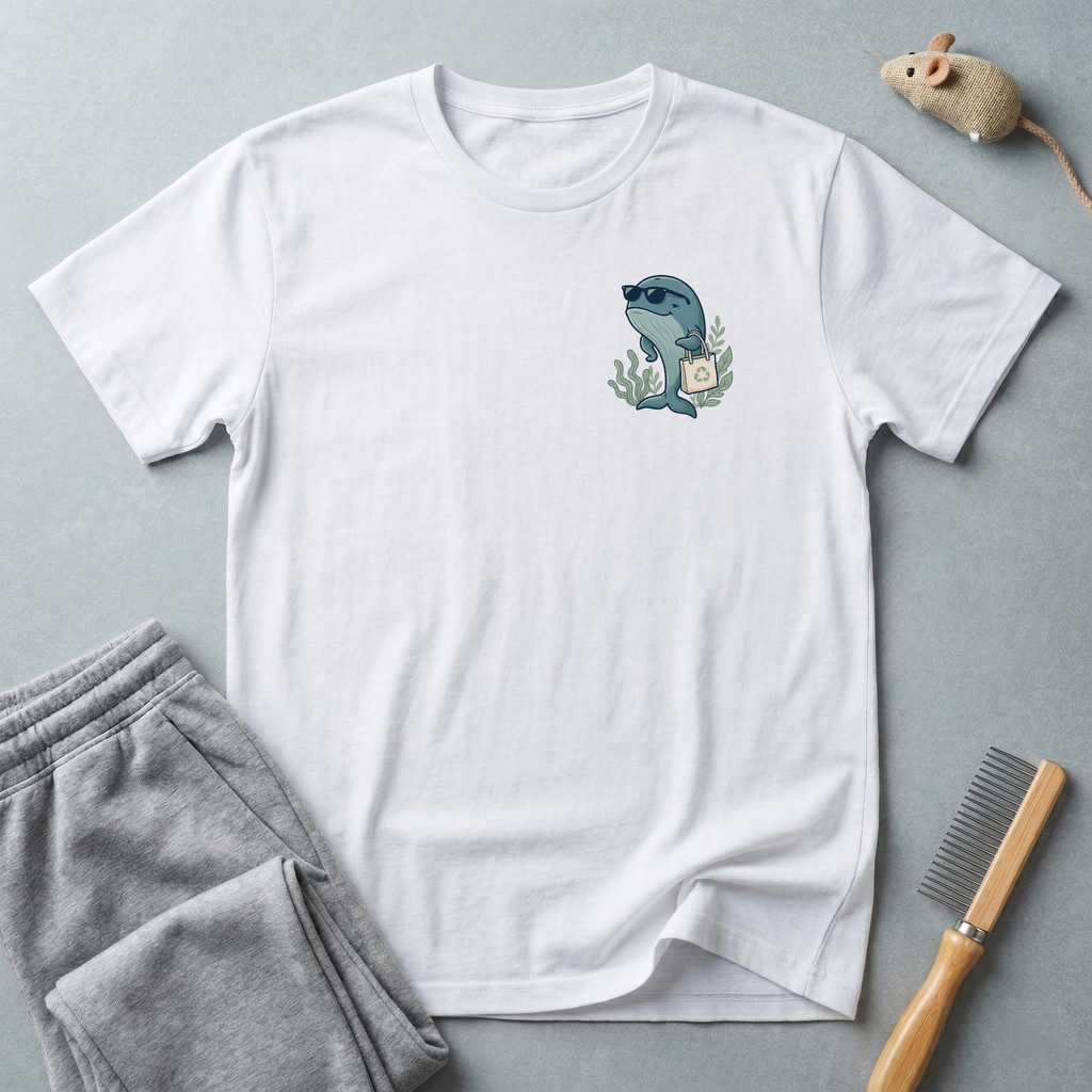 T-shirt Petite Baleine floral — T-shirt animal marin mignon
