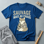 T-shirt renard « Sauvage mais au chaud » — T-shirt graphique renard vintage et cosy