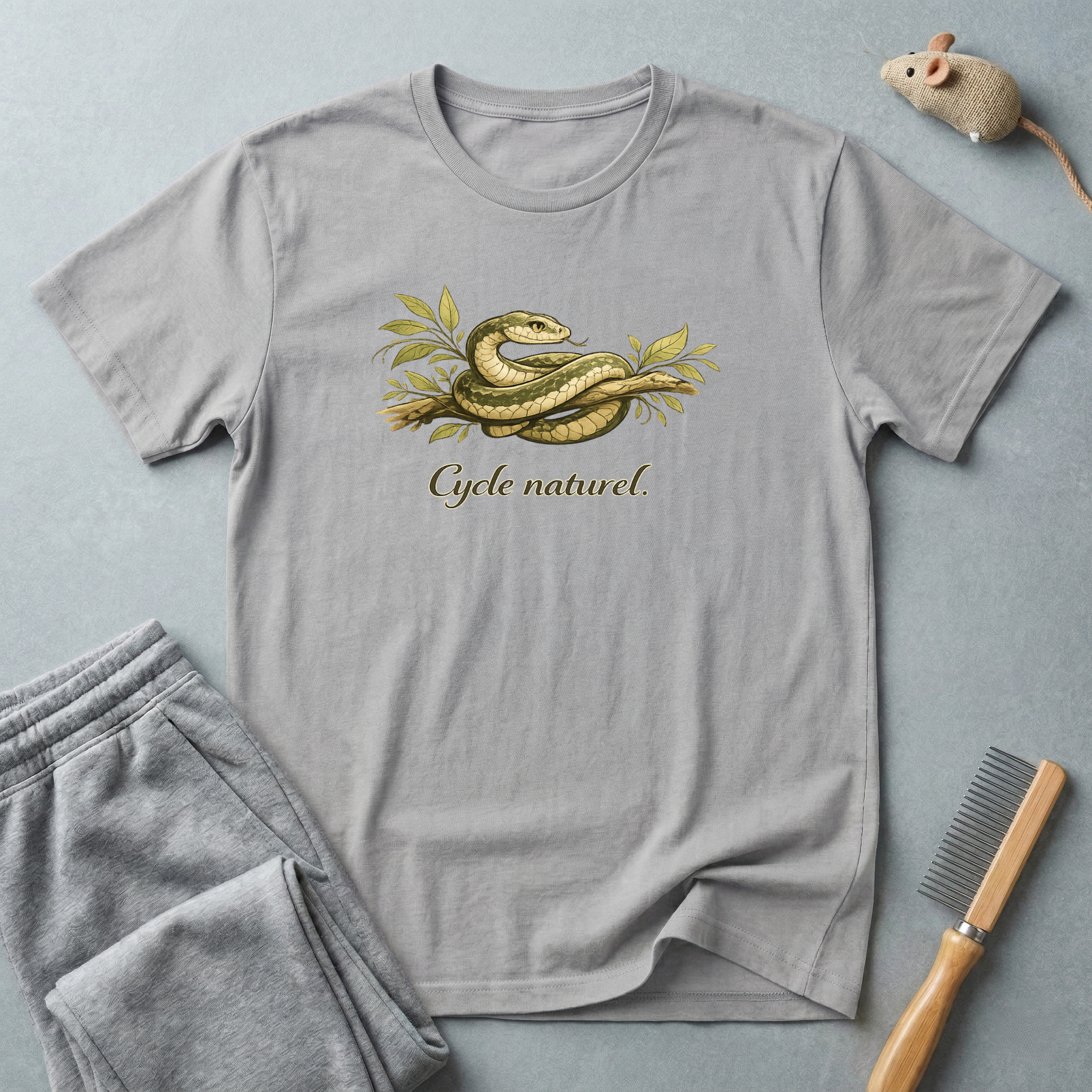 T-shirt Illustration de serpent — «Cycle naturel»