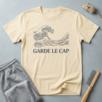 T-shirt Vague «Garde le cap» — T-shirt graphique nautique minimaliste