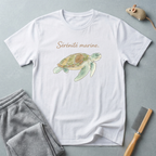 T-shirt tortue de mer — «Sérénité marine» — T-shirt aquarelle