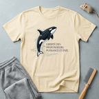 T-shirt illustration Orque — «Liberté des profondeurs, puissance et paix»