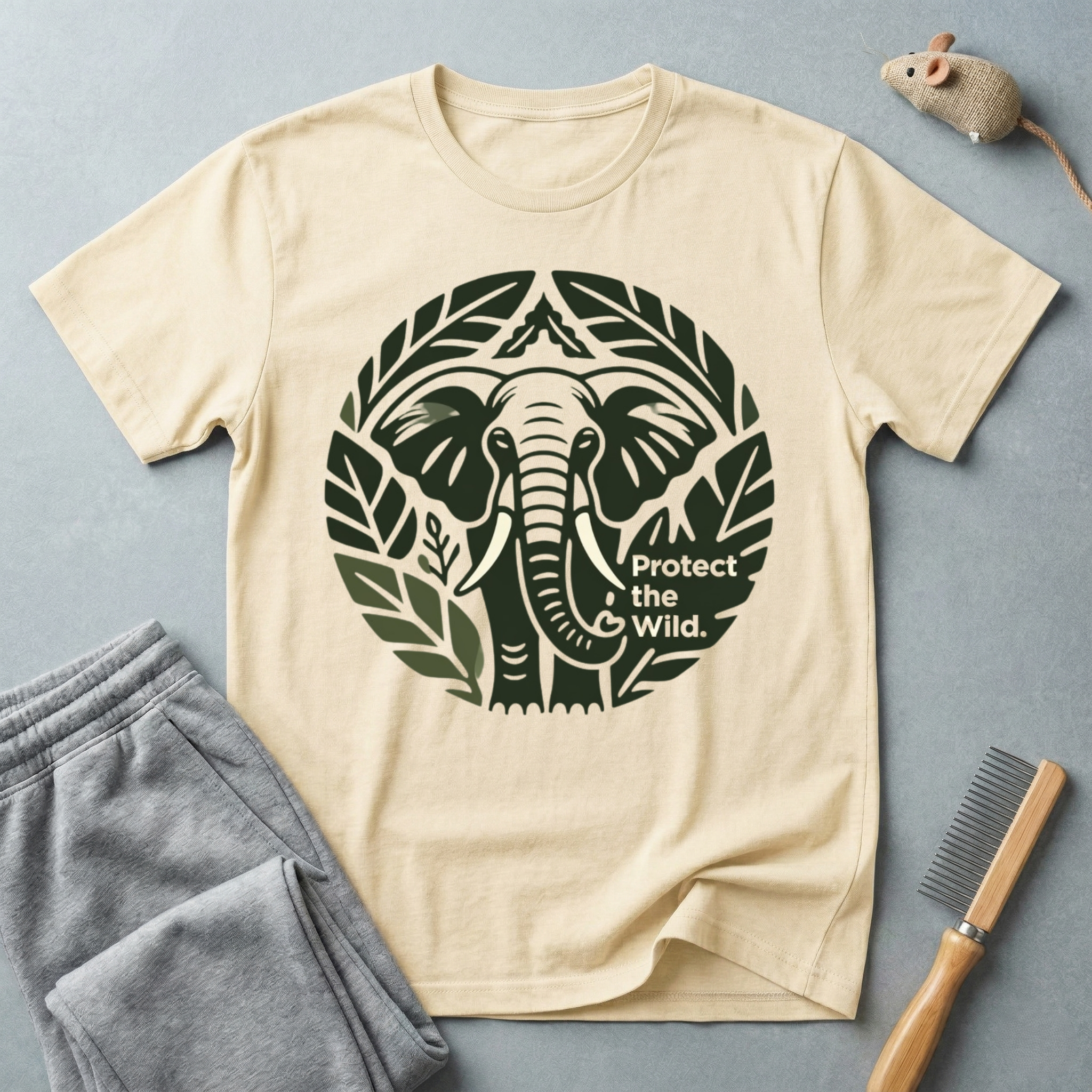 T-shirt «Protect the Wild» Éléphant — T-shirt conservation de la faune