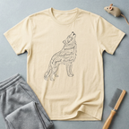 T-shirt Loup calligraphie