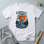 T-shirt — L’Appel de la Forêt: motif loup (loup hurlant, lune et forêt) 🐺🌙🌲