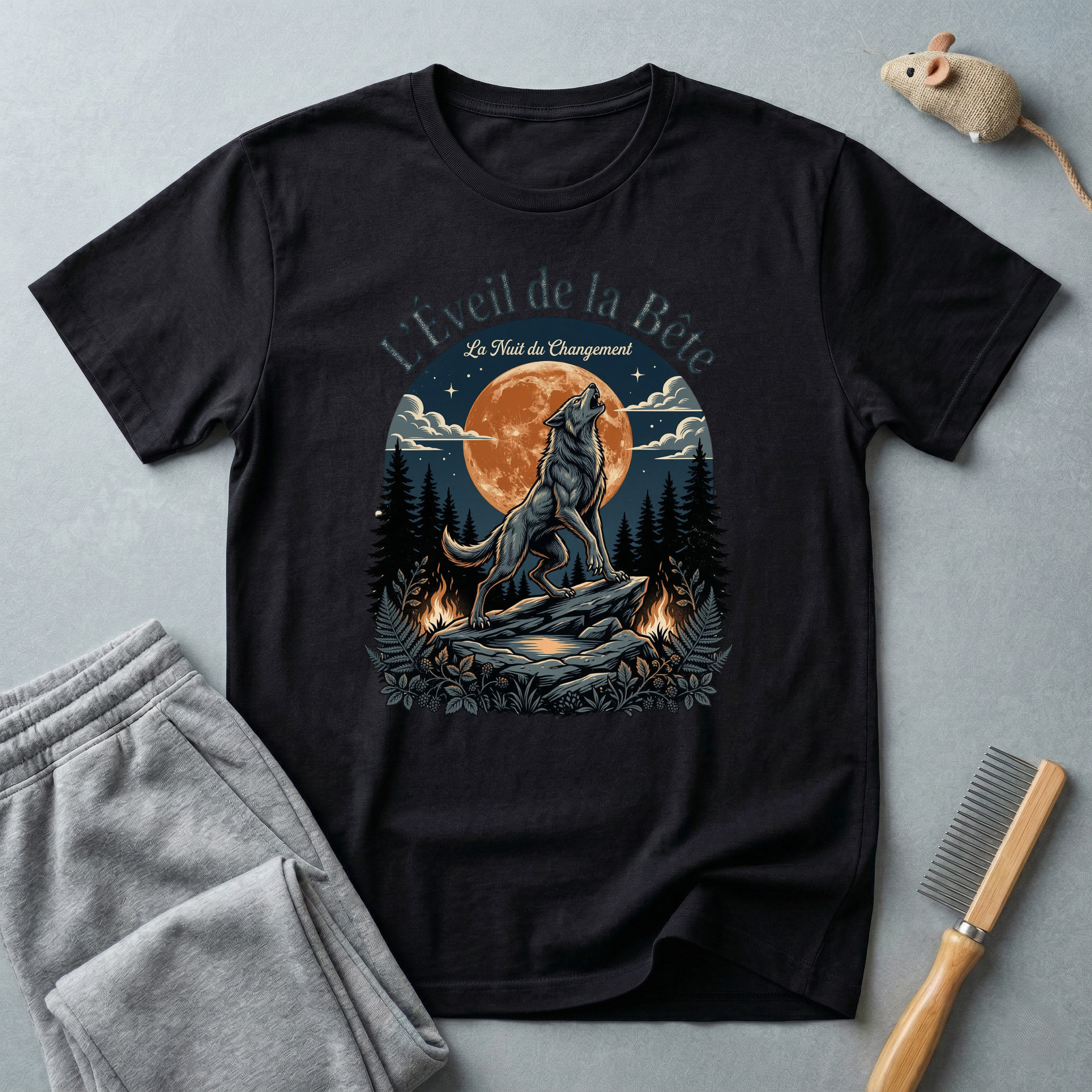 T-shirt Loup Lune «L’Éveil de la Bête» 🐺🌕