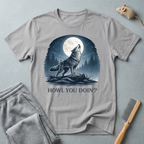 Howling Wolf T-Shirt — Moonlit Forest Graphic T-Shirt “Howl You Doin?”